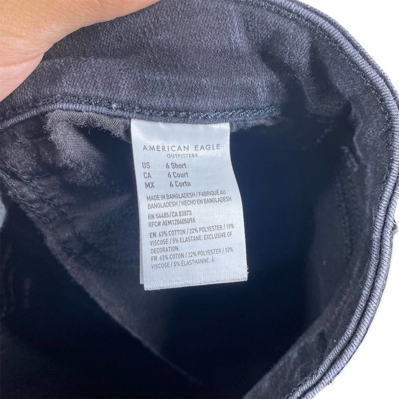 American eagle Black skinny jeans sz 6 short - Picture 6 of 10
